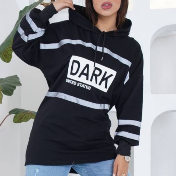 هودی فینگری دارک، قد 85وقدآستین از ابتدای گردن72،فری سایزمناسب 38تا52