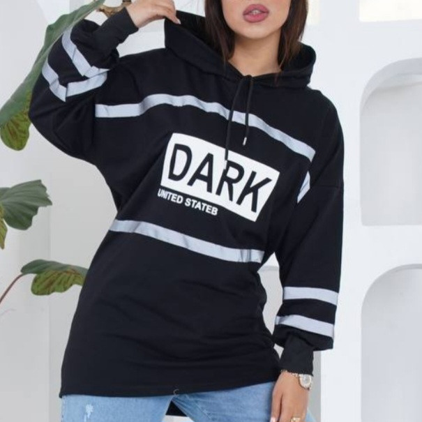 هودی فینگری دارک، قد 85وقدآستین از ابتدای گردن72،فری سایزمناسب 38تا52