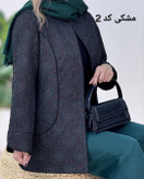مانتو ژاکارد ترک طرح گل برجسته