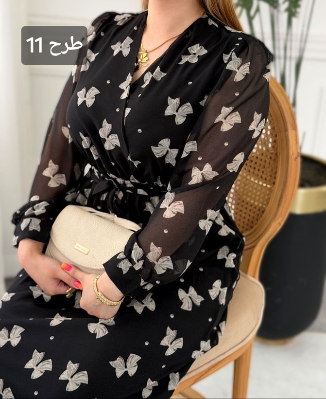 پیراهن بلند حریر آستر دار