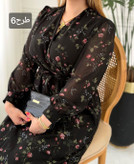 پیراهن بلند حریر آستر دار