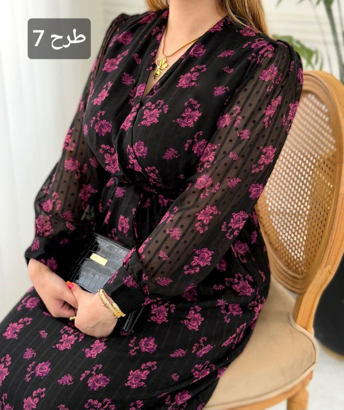 پیراهن بلند حریر آستر دار